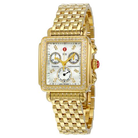 gold michele watch replica|michele watches with diamonds.